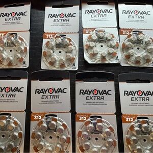 Rayovac Size 312 Extra Advanced Mercury Free Hearing Aid Batteries